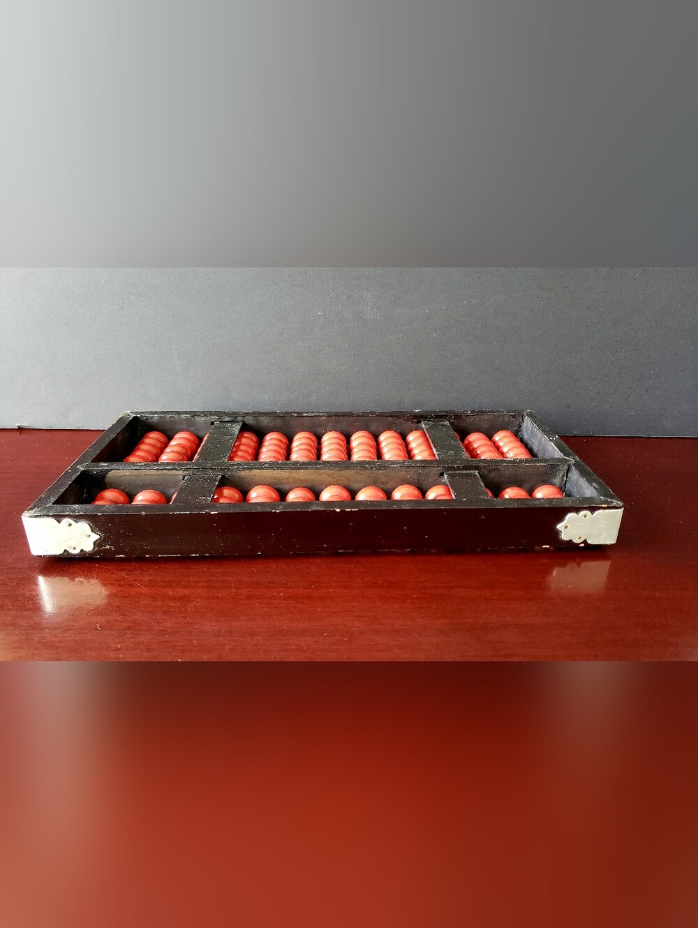 Vintage Wooden Abacus with Red Beads - Picture 4 of 5